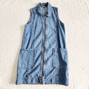 Highway Jeans denim dress zippered retro vintage medium pockets